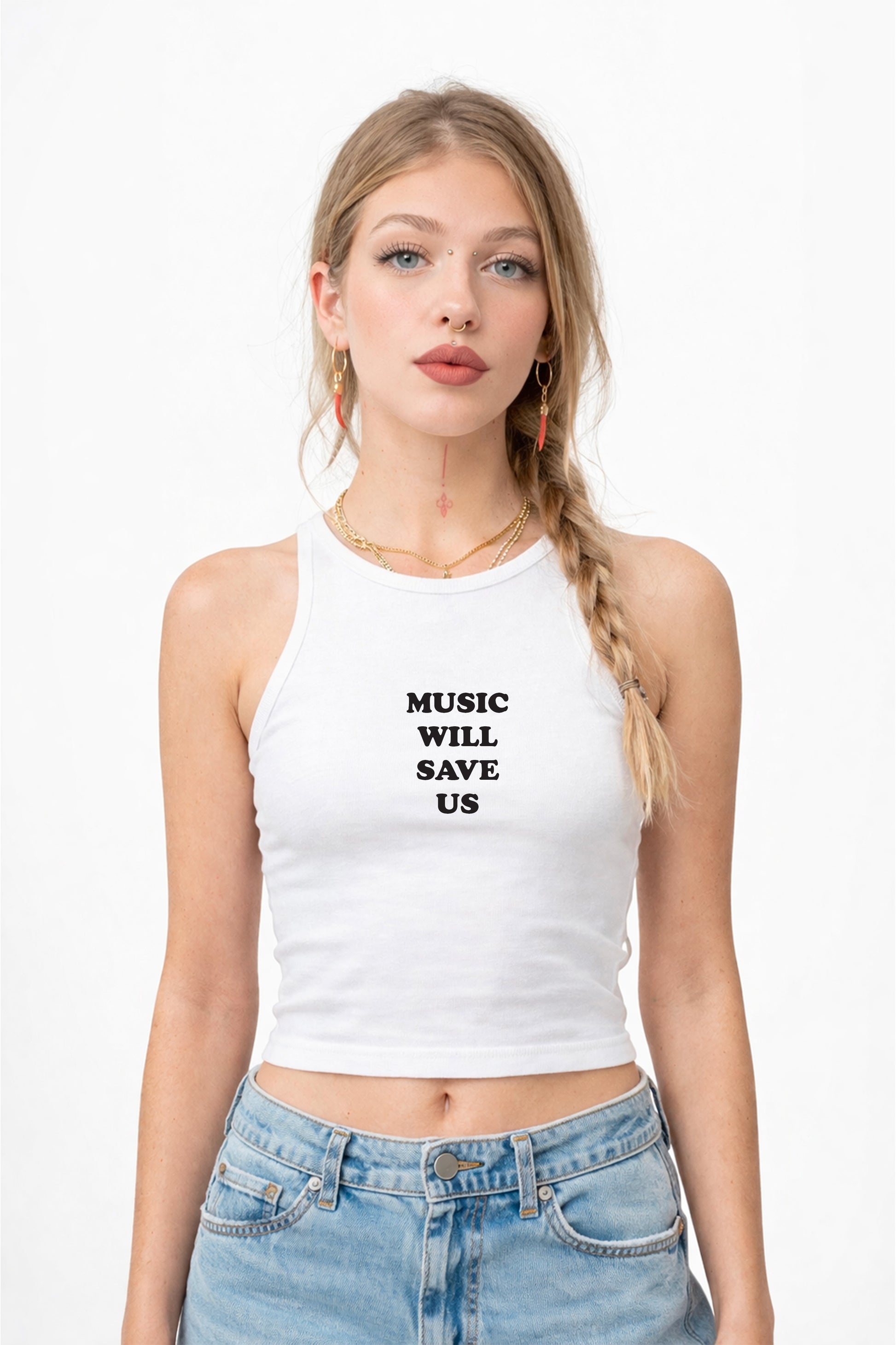 Tank top "Music will save us" - Shirtless