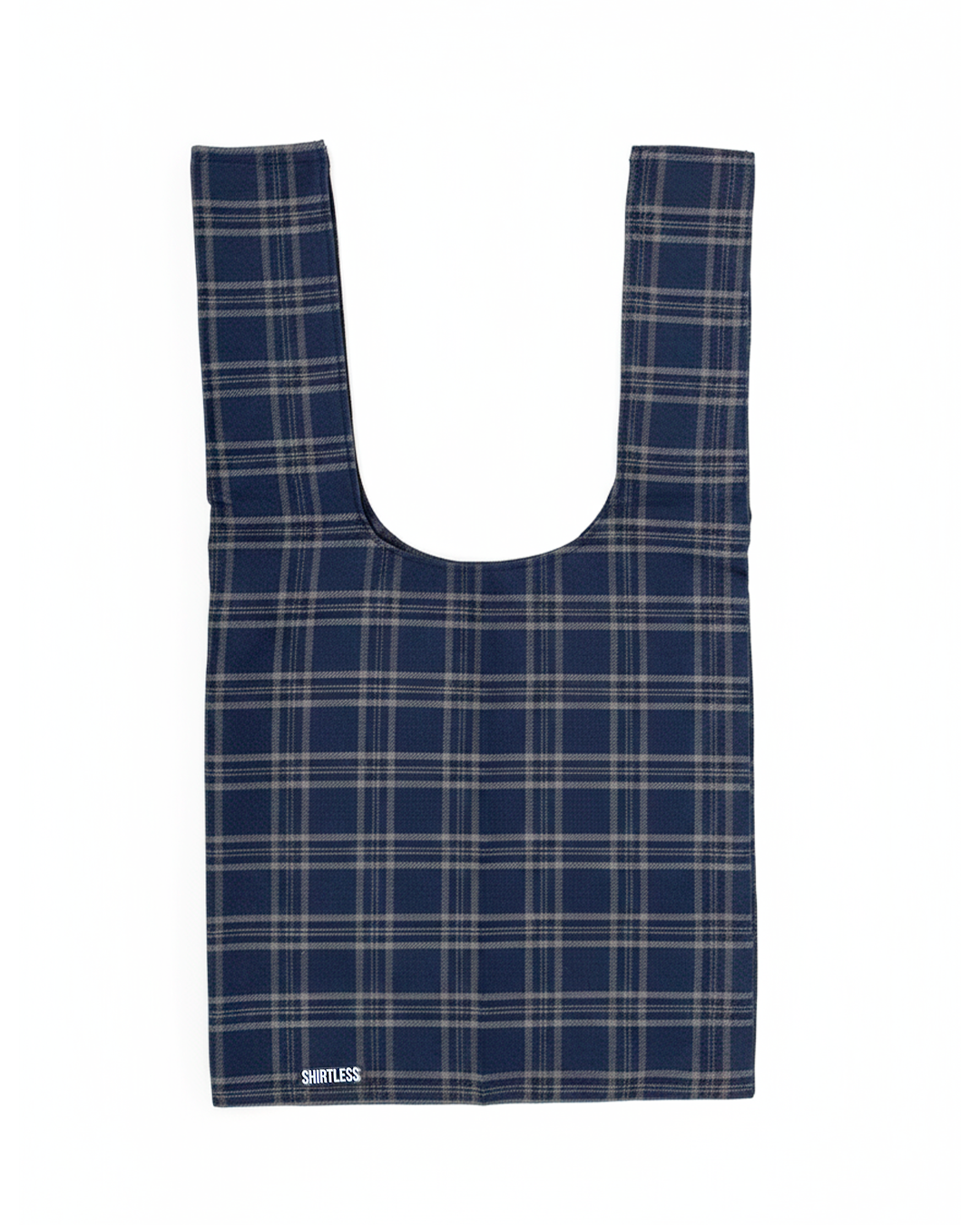 Bag Shirtless a Quadri Blu - Shirtless