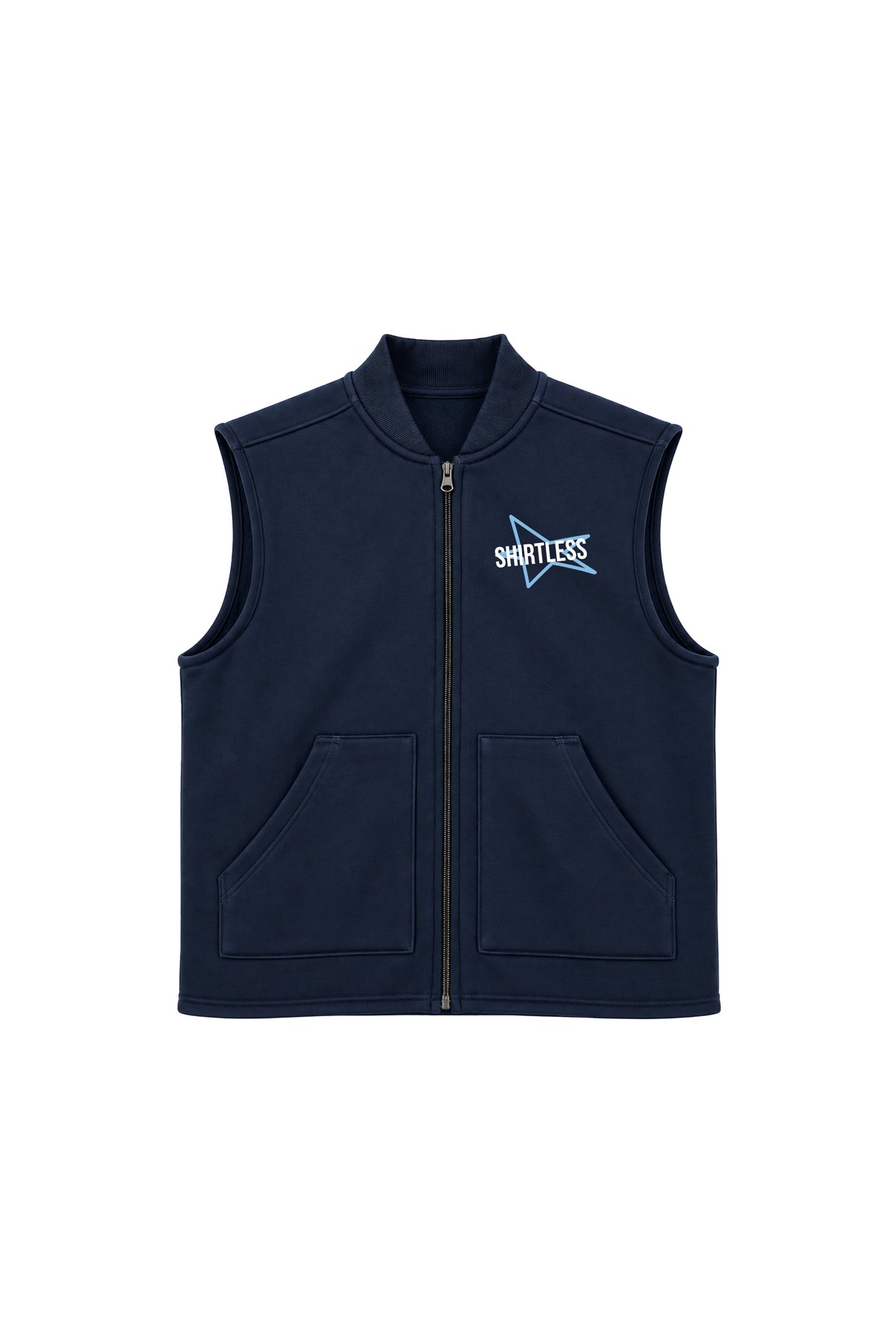 Varsity Vest Discolabirinto Blu Navy fronte