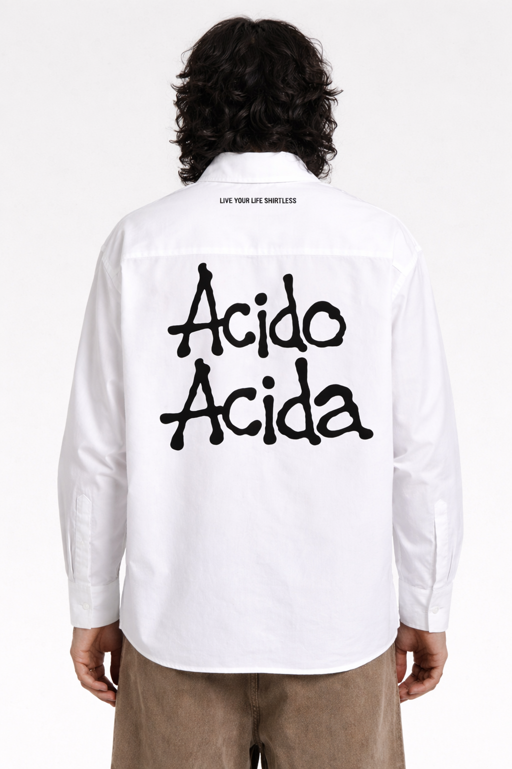 Camicia "Acido Acida" bianca - Shirtless