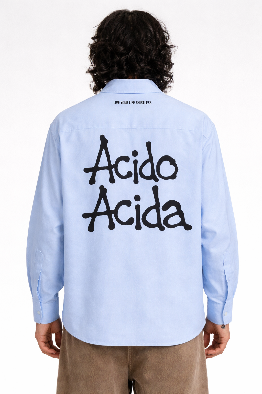 Camicia "Acido Acida" celeste - Shirtless