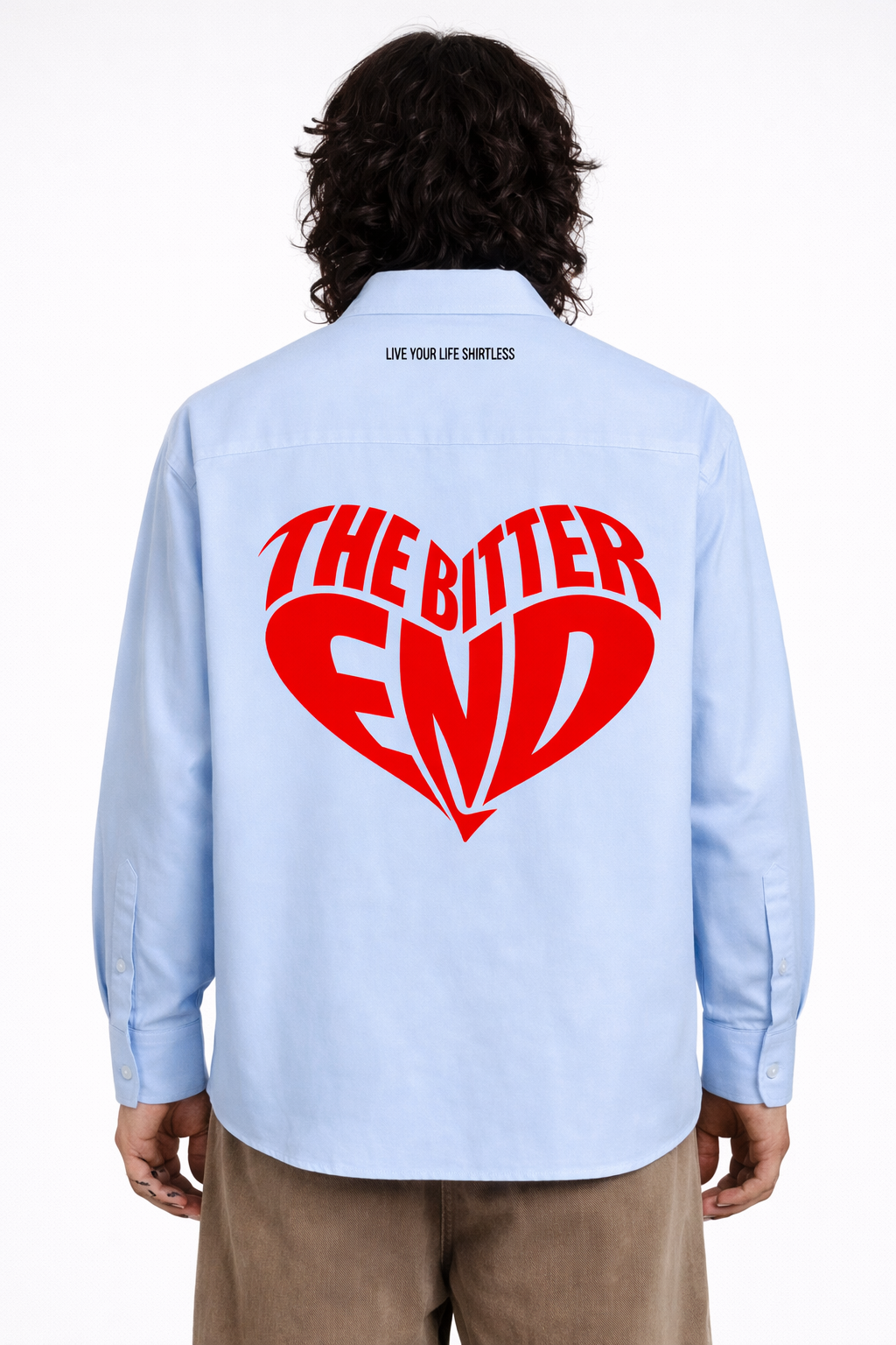 Camicia "The bitter end" celeste - Shirtless