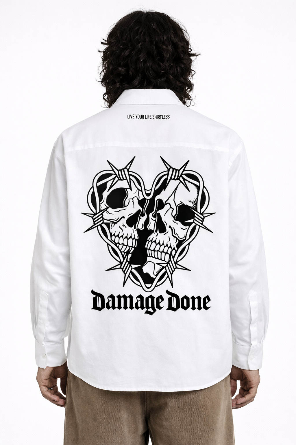 Camicia "Damage done" bianco - Shirtless