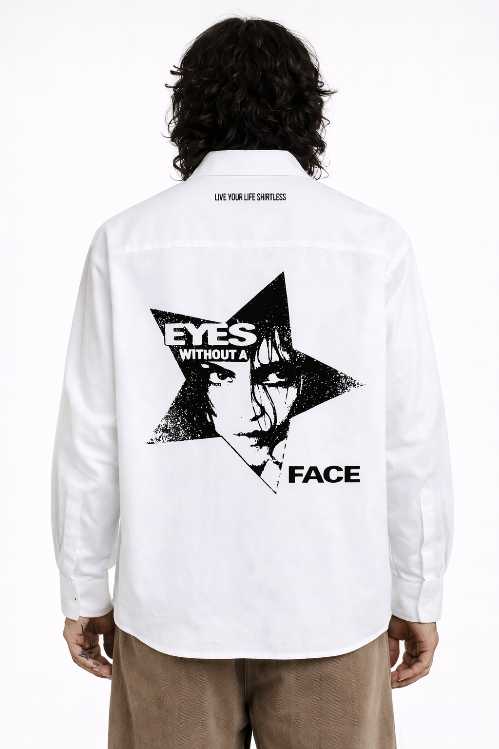 Camicia "Eyes without a face" bianco - Shirtless