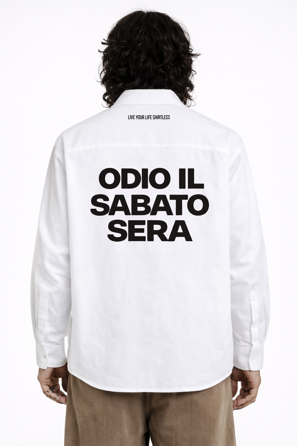 Camicia "Odio il sabato sera" bianco - Shirtless