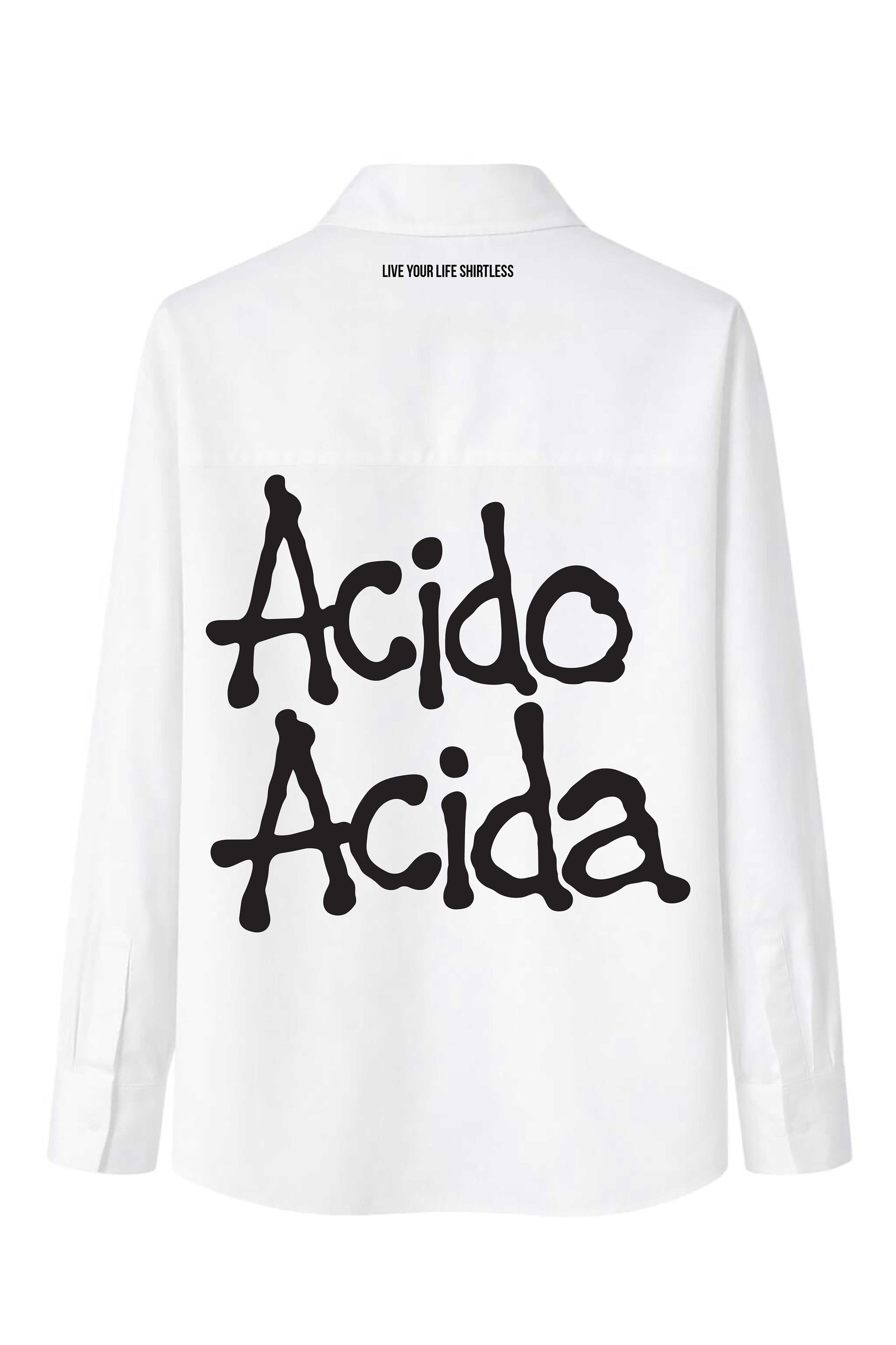 Camicia "Acido Acida" bianca - Shirtless