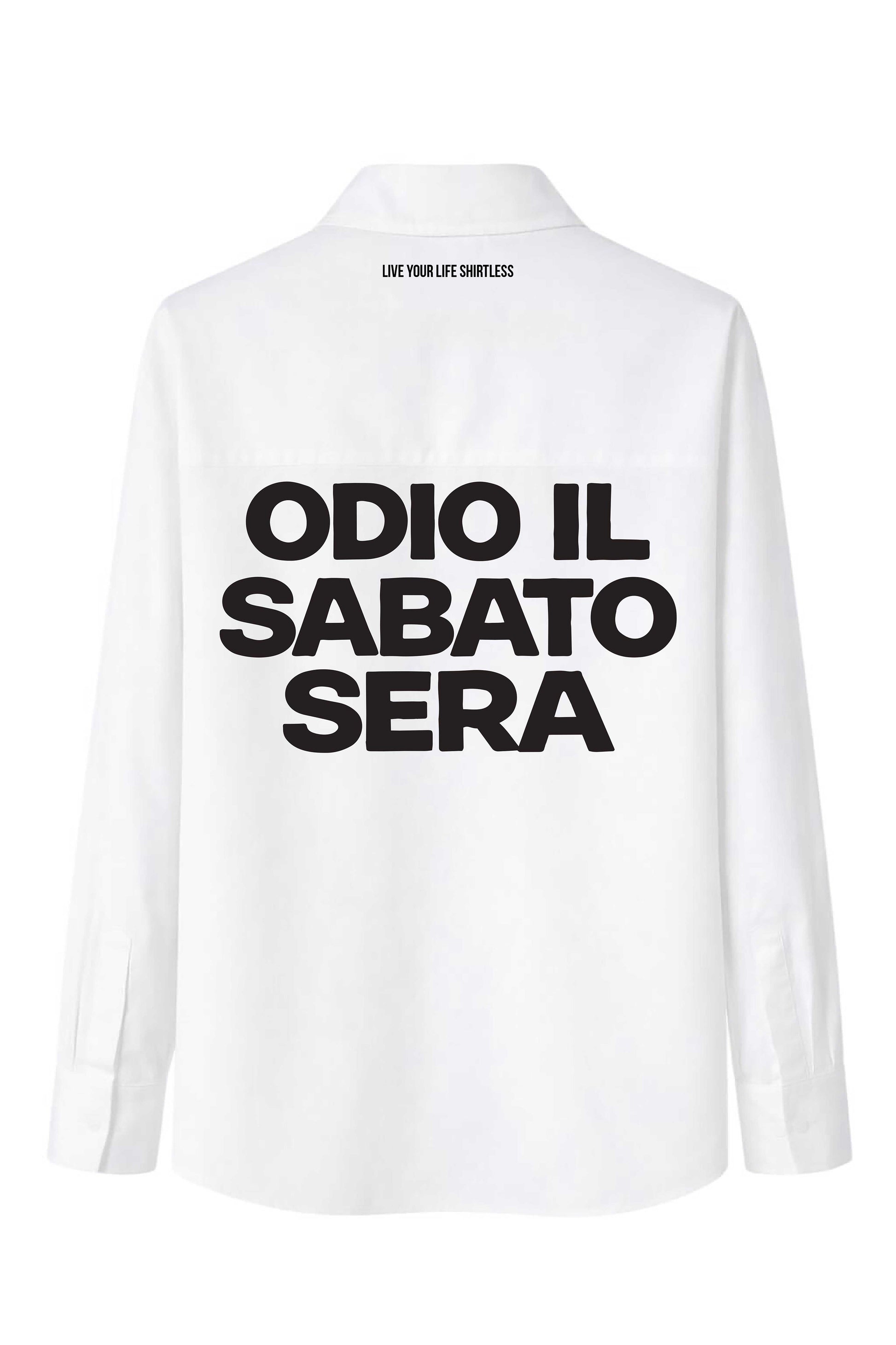 Camicia "Odio il sabato sera" bianco - Shirtless