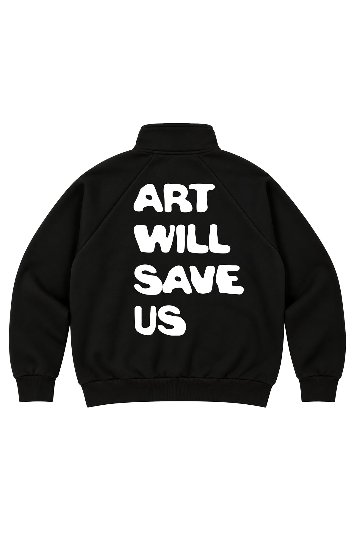 Jacket Full Zip Art Will Save Us Nero retro
