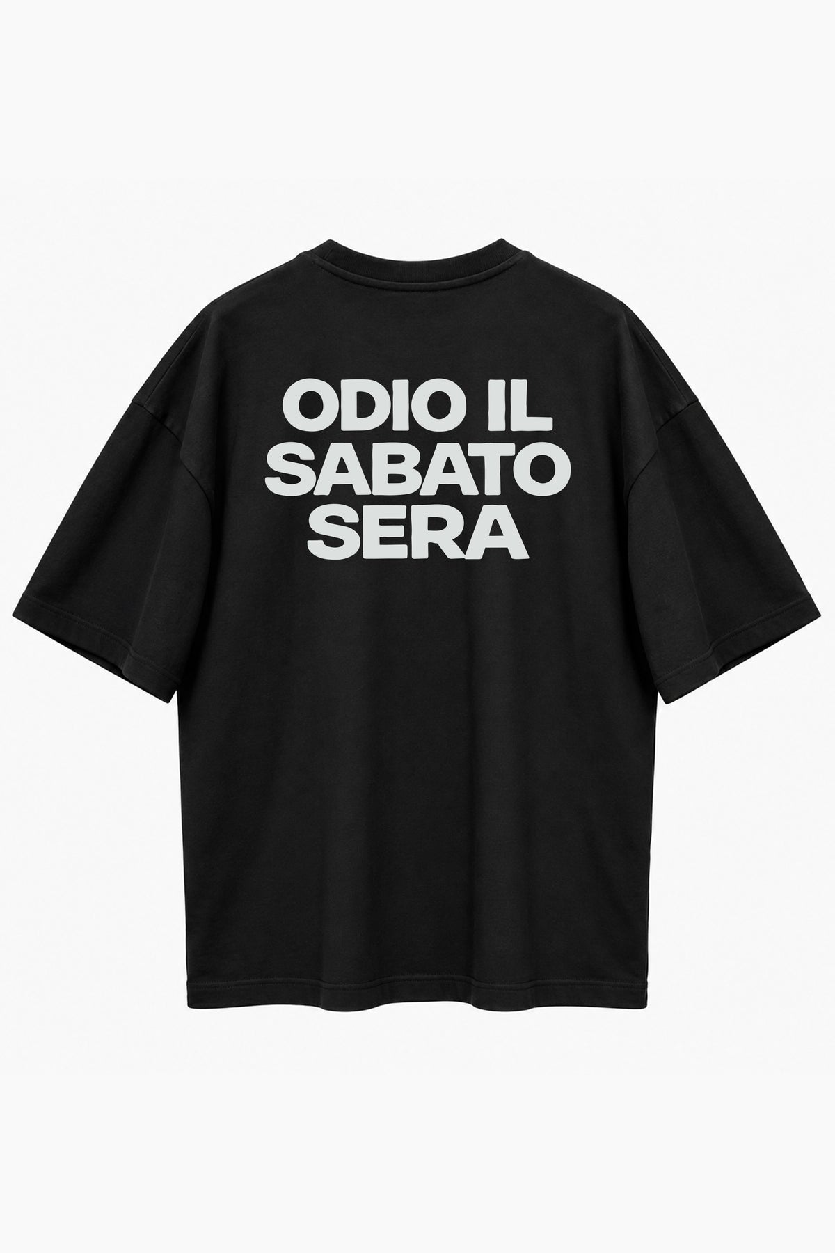 T-shirt Odio il Sabato Sera Nero
