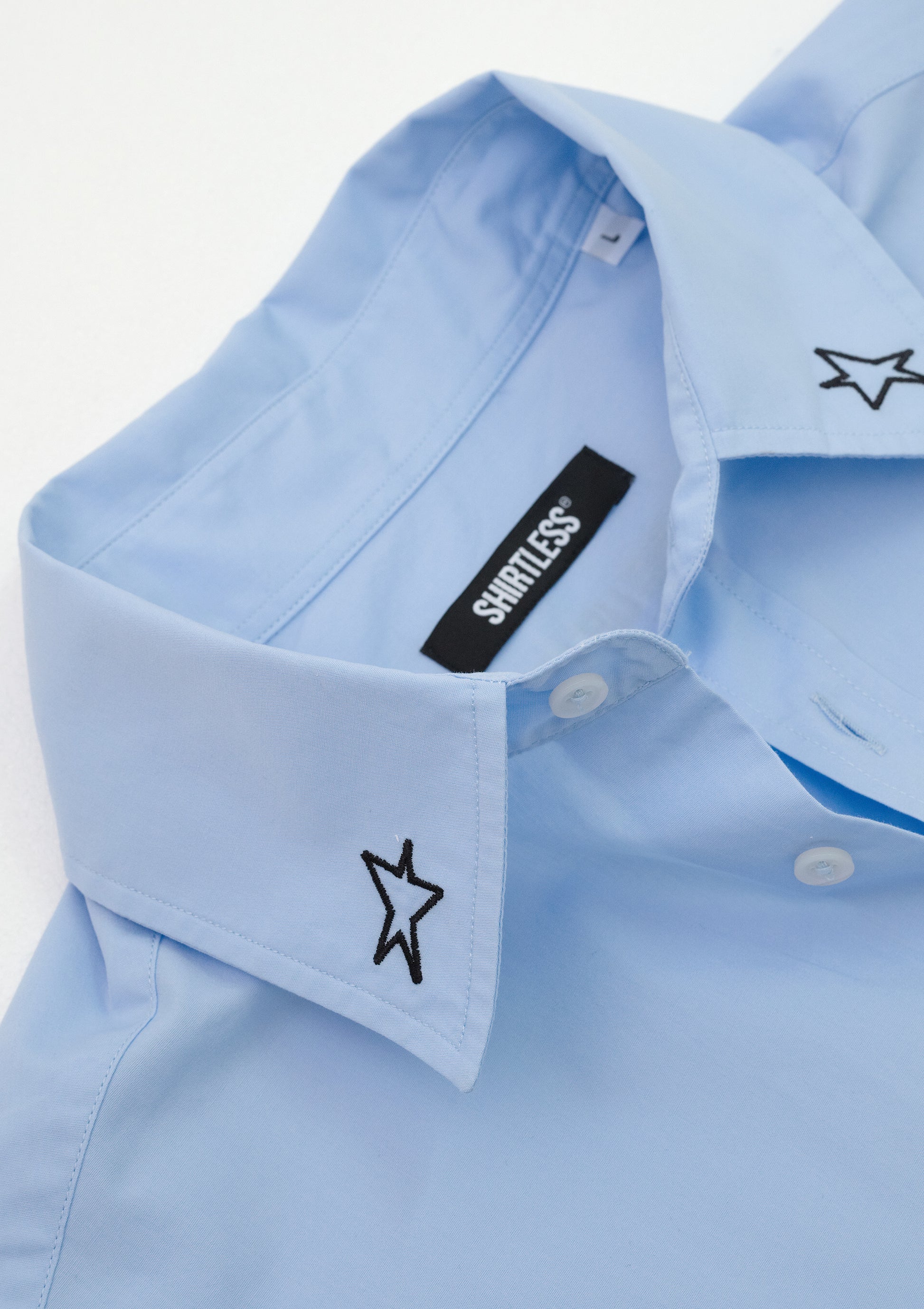 Camicia "LOVE WILL TEAR US APART AGAIN" Celeste - Shirtless