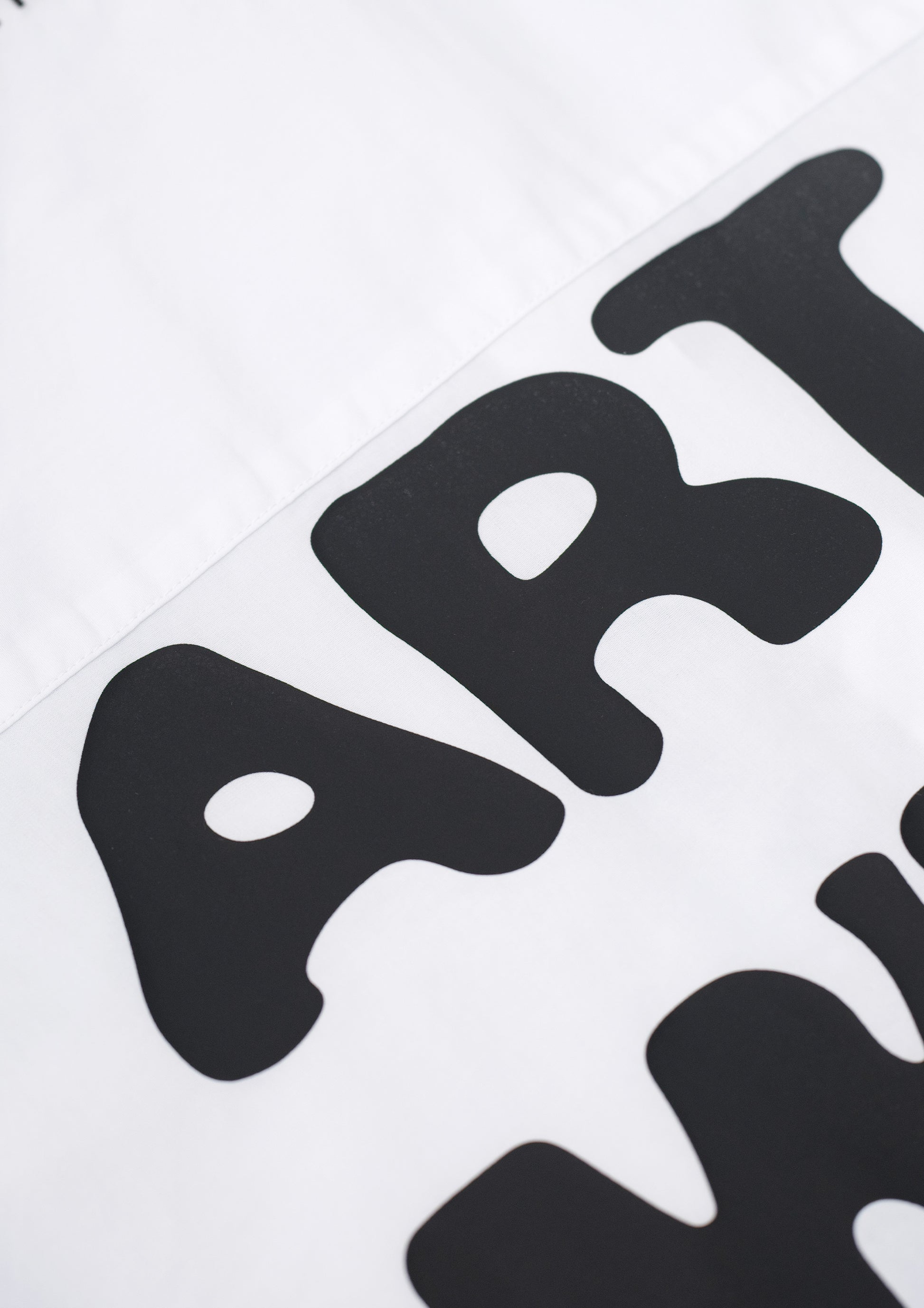 Camicia "ART WILL SAVE US" Bianca - Shirtless