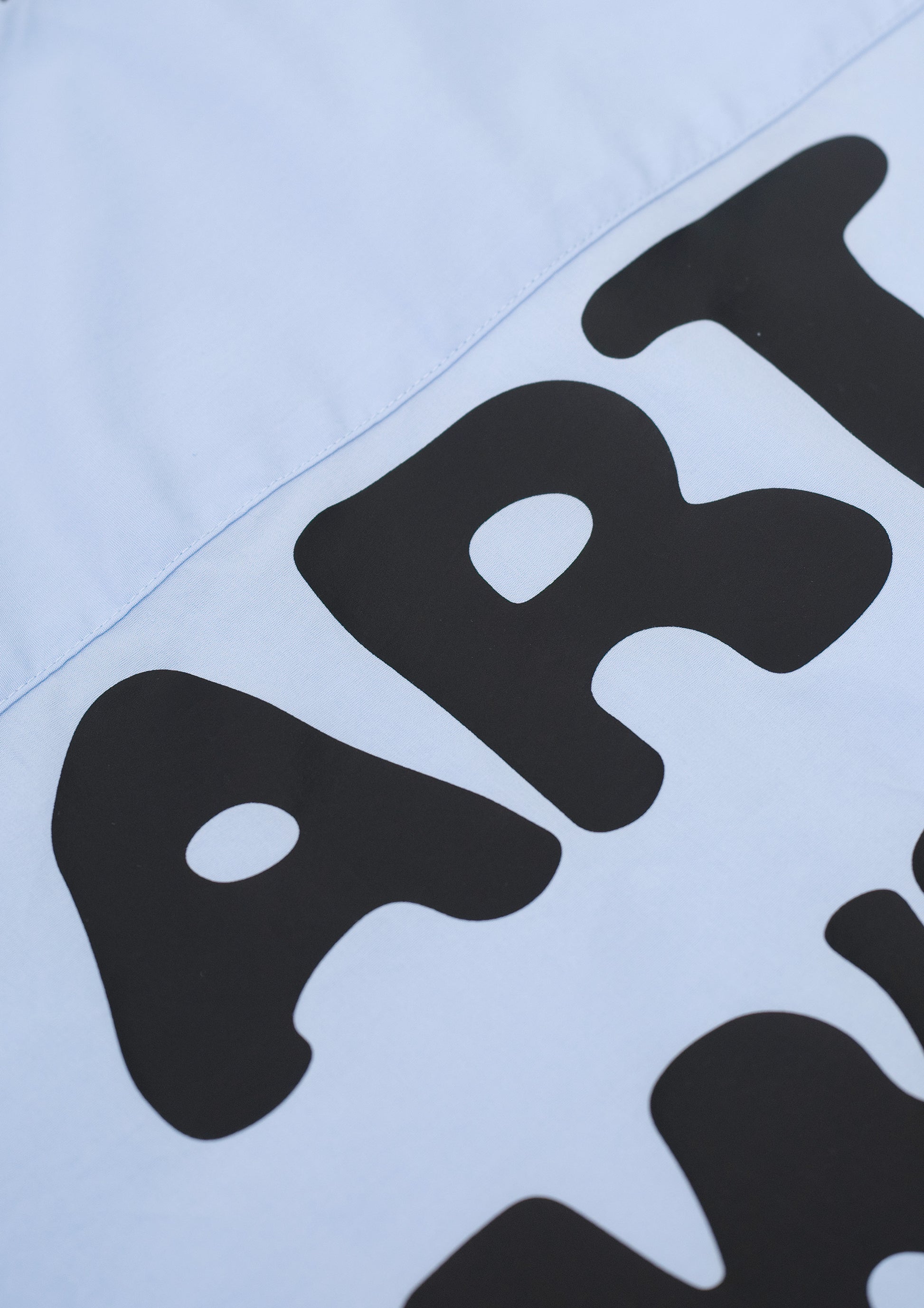 Camicia "ART WILL SAVE US" Celeste - Shirtless