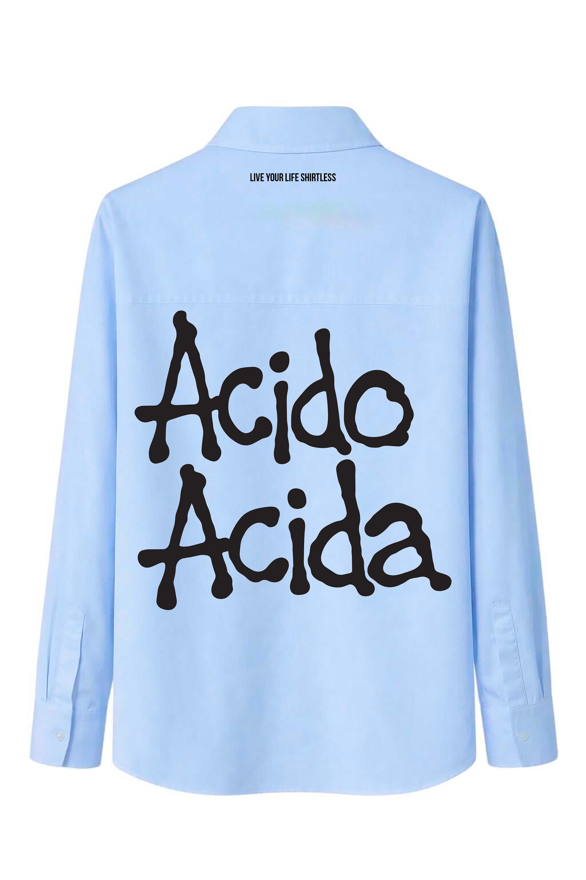 Camicia "Acido Acida" celeste - Shirtless